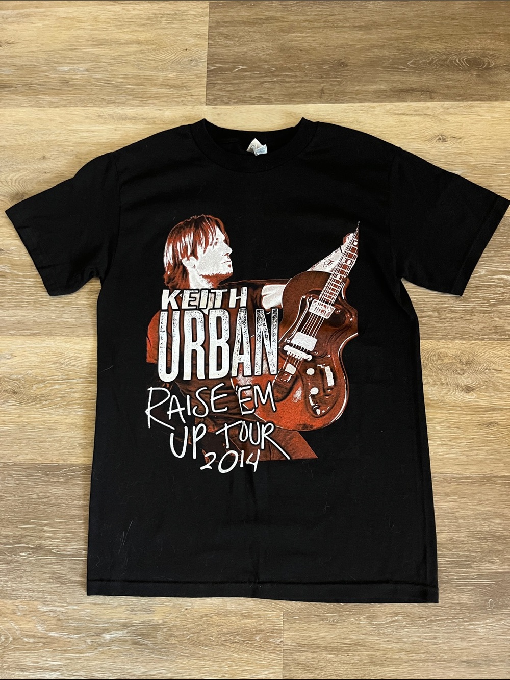 Keith Urban 2014 Raise ‘Em Up Tour Graphic T-Shirt Black Size S